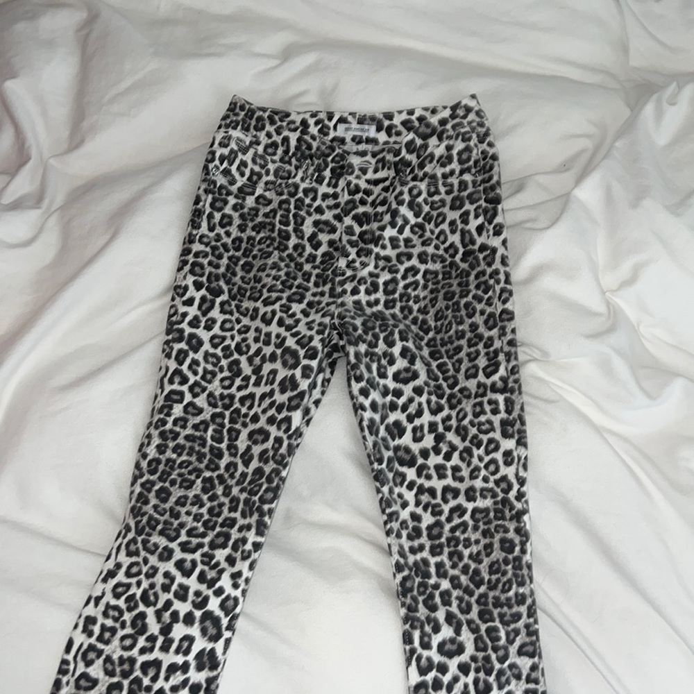 GOOD AMERICAN Womens leopard pants